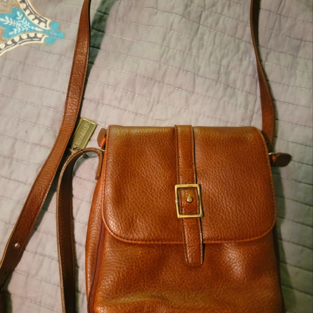 Crossroads brown crossbody purse